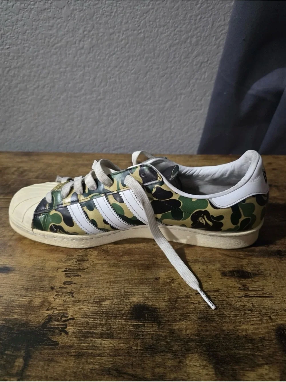 adidas Originals x Bape Superstar Sneakers in Green/Black/White Camo